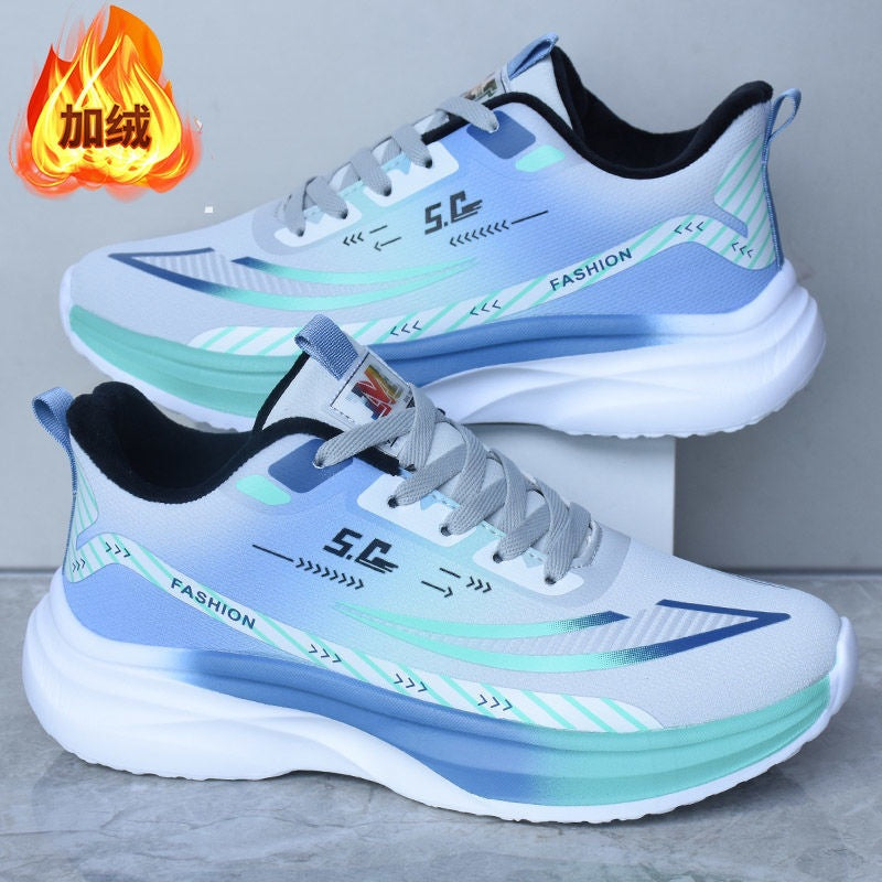 Mens Soft-soled Leather Waterproof Casual Athletic Shoes