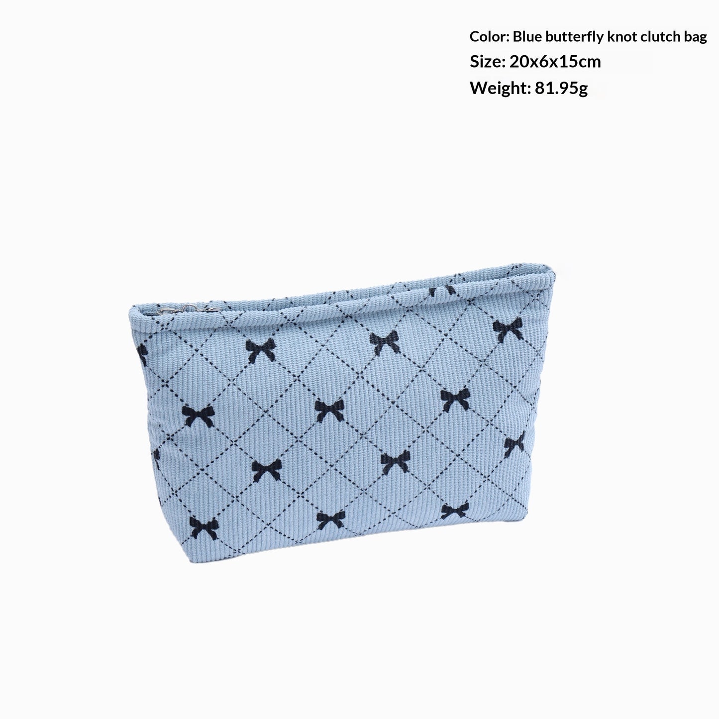 New Corduroy Bow-knot Home Fashion Large-capacity Makeup Bag
