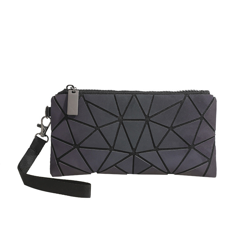Stylish Irregular Patchwork Geometric Pattern Clutch