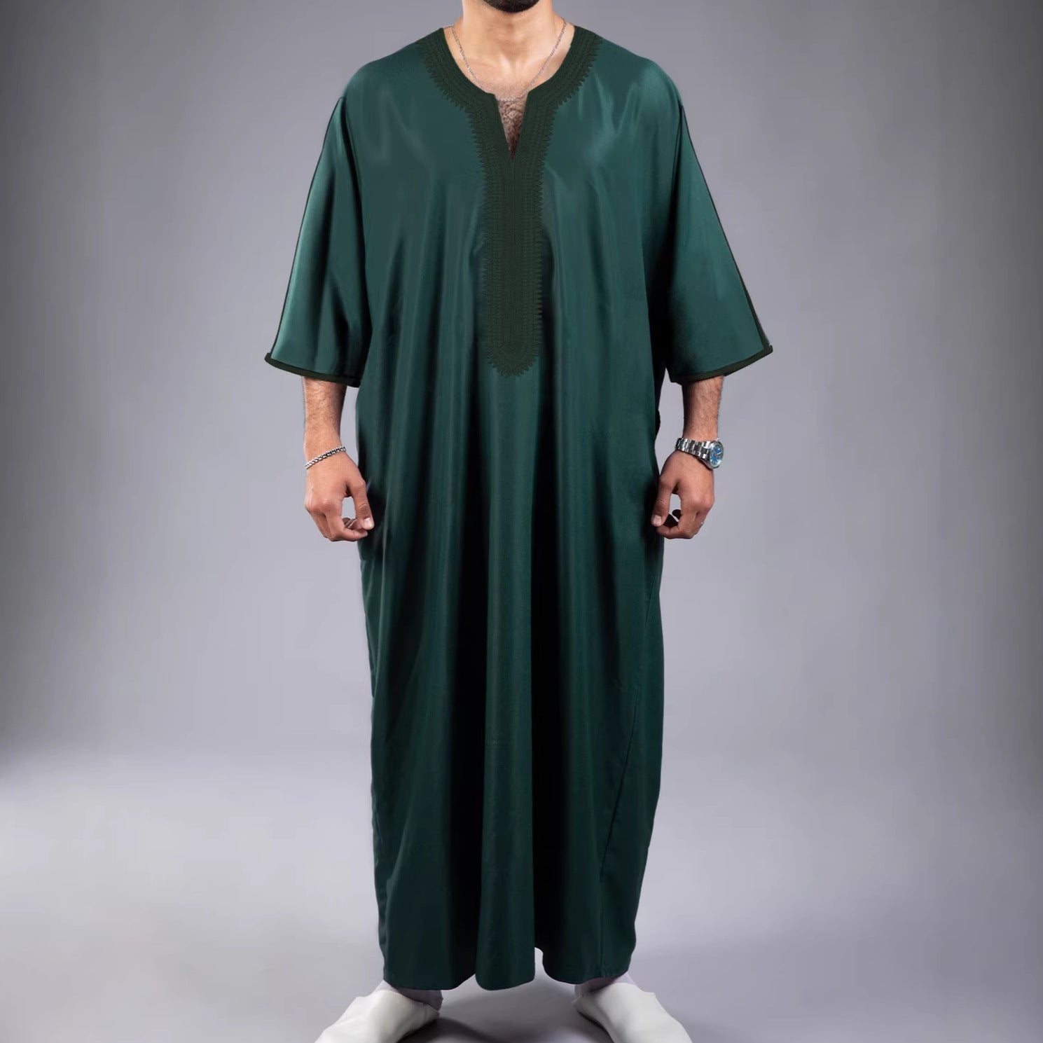 3D Digital-Print Ethnic Moroccan Mens Robe