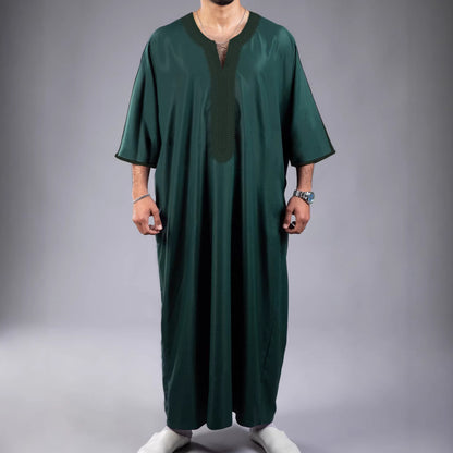 3D Digital-Print Ethnic Moroccan Mens Robe