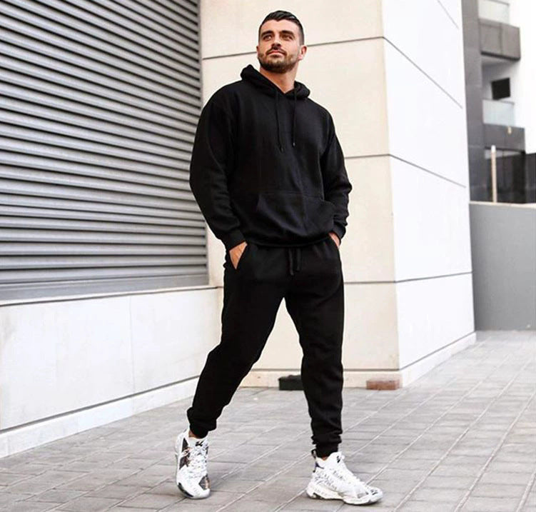 Mens Suit Style Pullover Hoodie For Sports