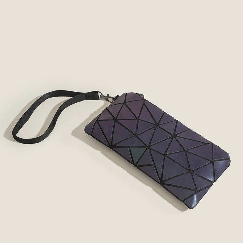 Stylish Irregular Patchwork Geometric Pattern Clutch