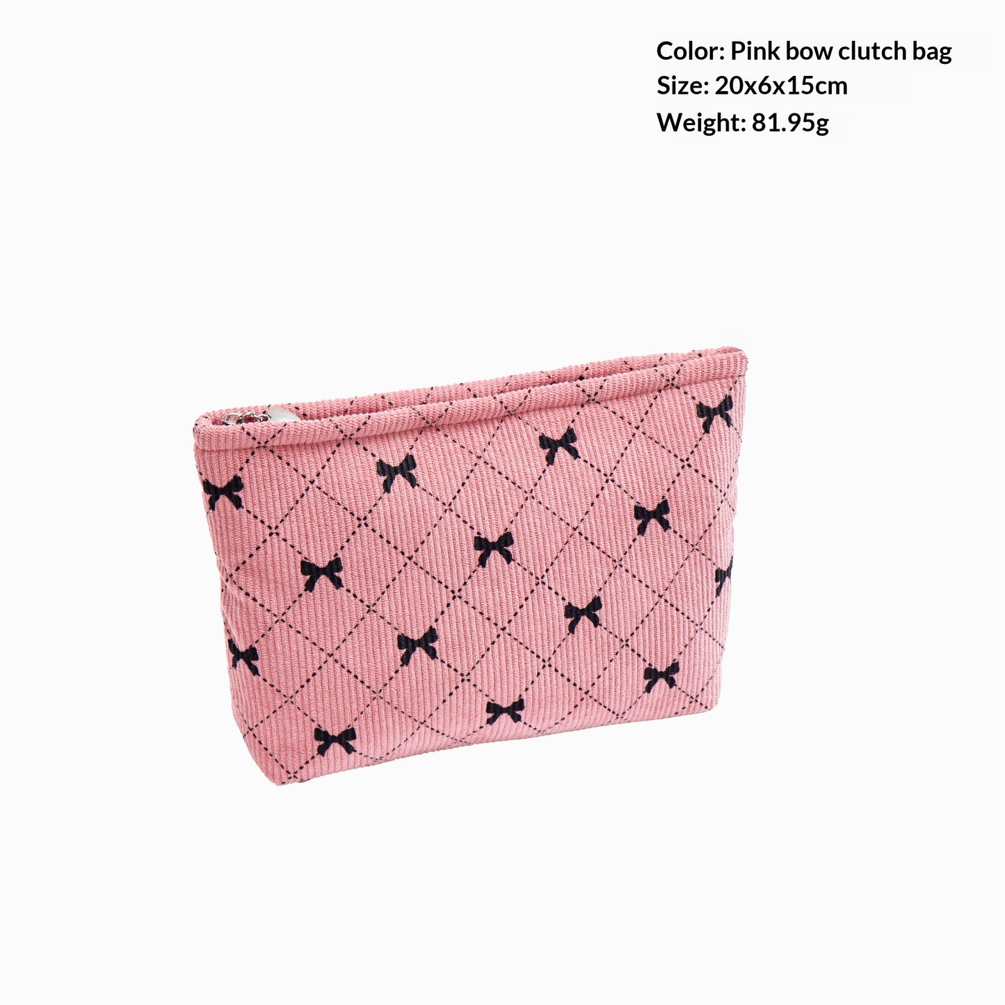 New Corduroy Bow-knot Home Fashion Large-capacity Makeup Bag