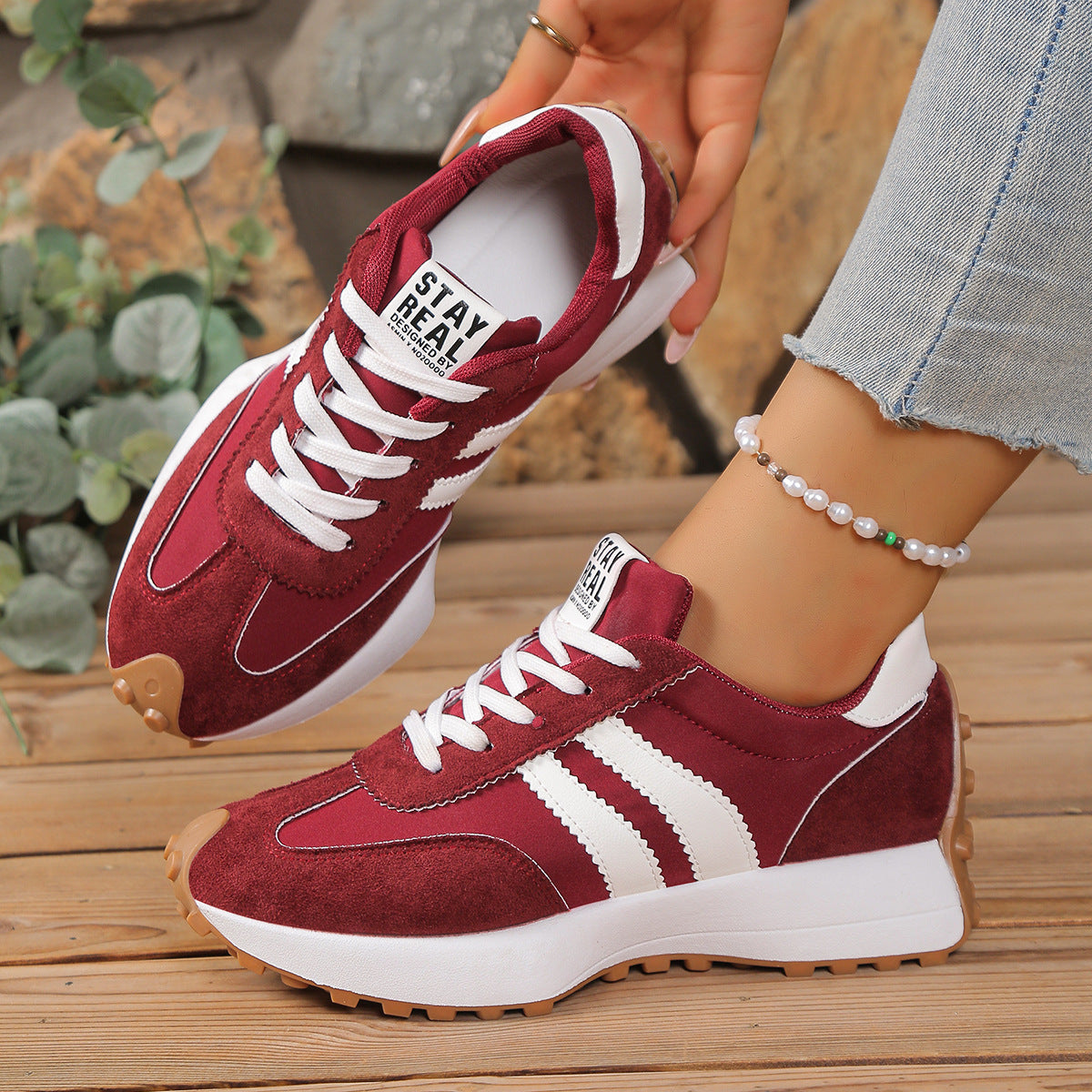 Influencer-style Chunky-soled Casual Sports Shoes For Students