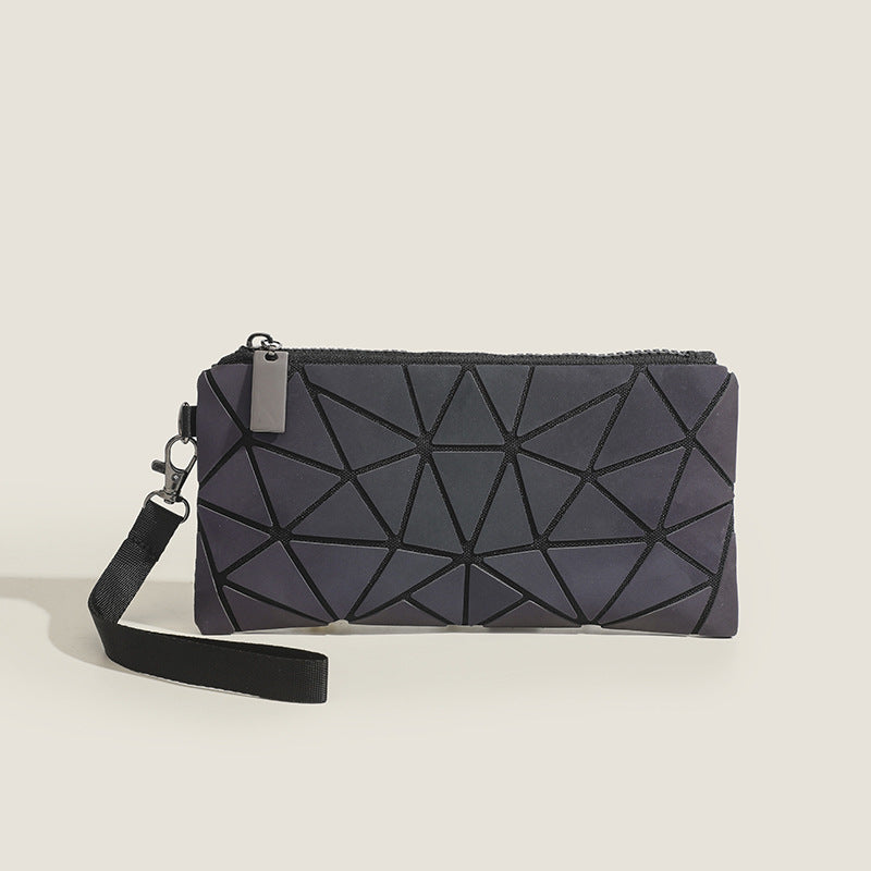 Stylish Irregular Patchwork Geometric Pattern Clutch