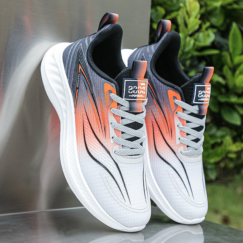 Mens Soft-soled Leather Waterproof Casual Athletic Shoes