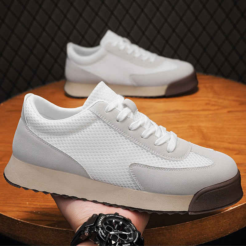 Mens Retro Running Shoes With Thick Sole For Height Increase