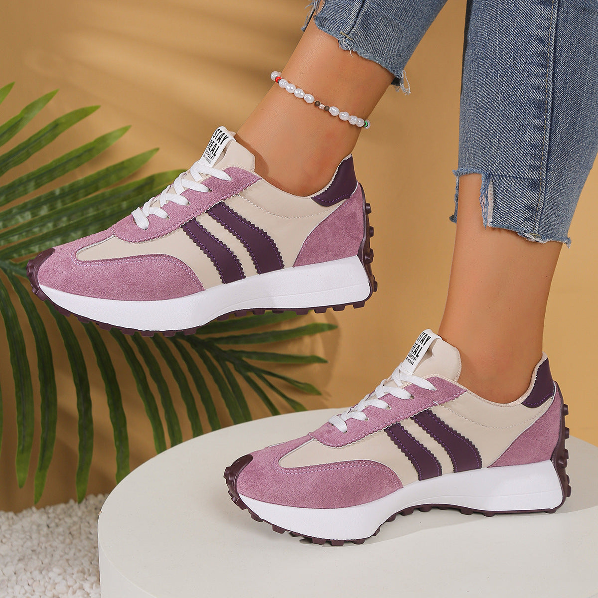 Influencer-style Chunky-soled Casual Sports Shoes For Students